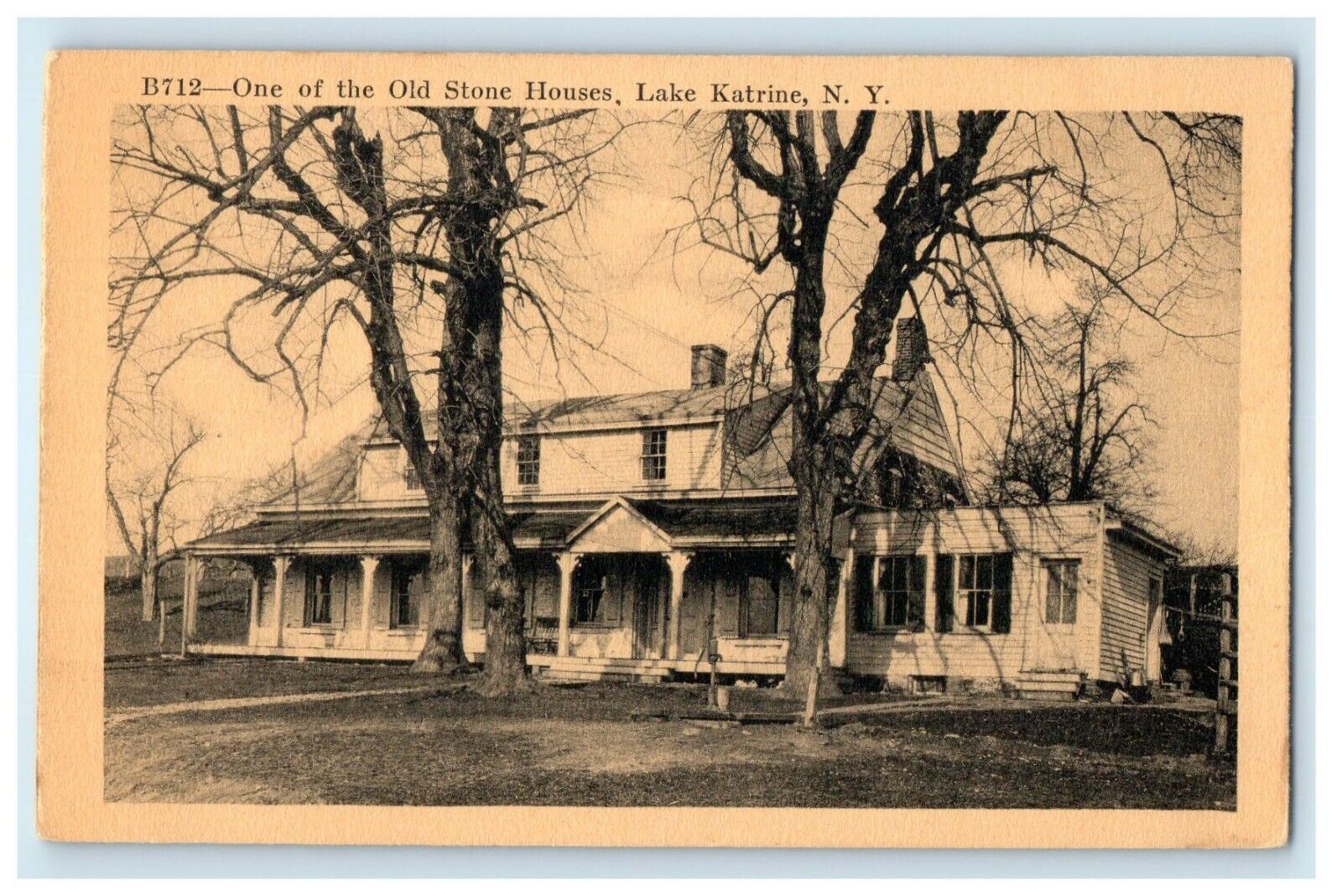 c1930's Old Stone House Lake Katherine New York NY Unposted Vintage Postcard