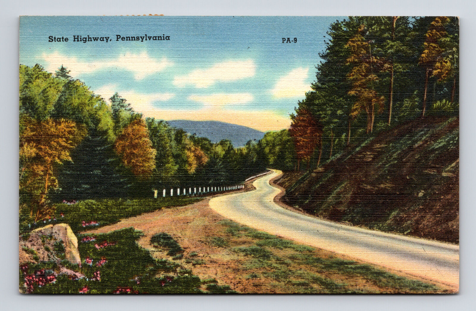 c1957 Linen Postcard Scranton PA Pennsylvania State Highway
