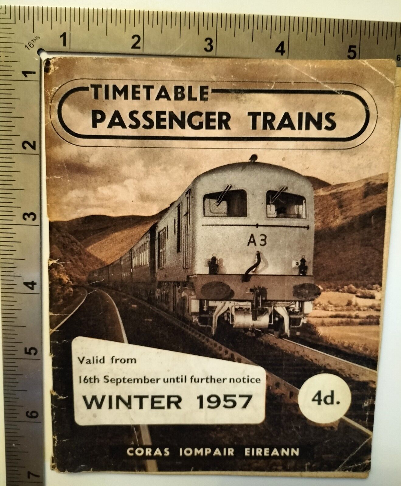 Timetable Passenger Trains Winter 1957 Coras Iompair Eireann Paperback