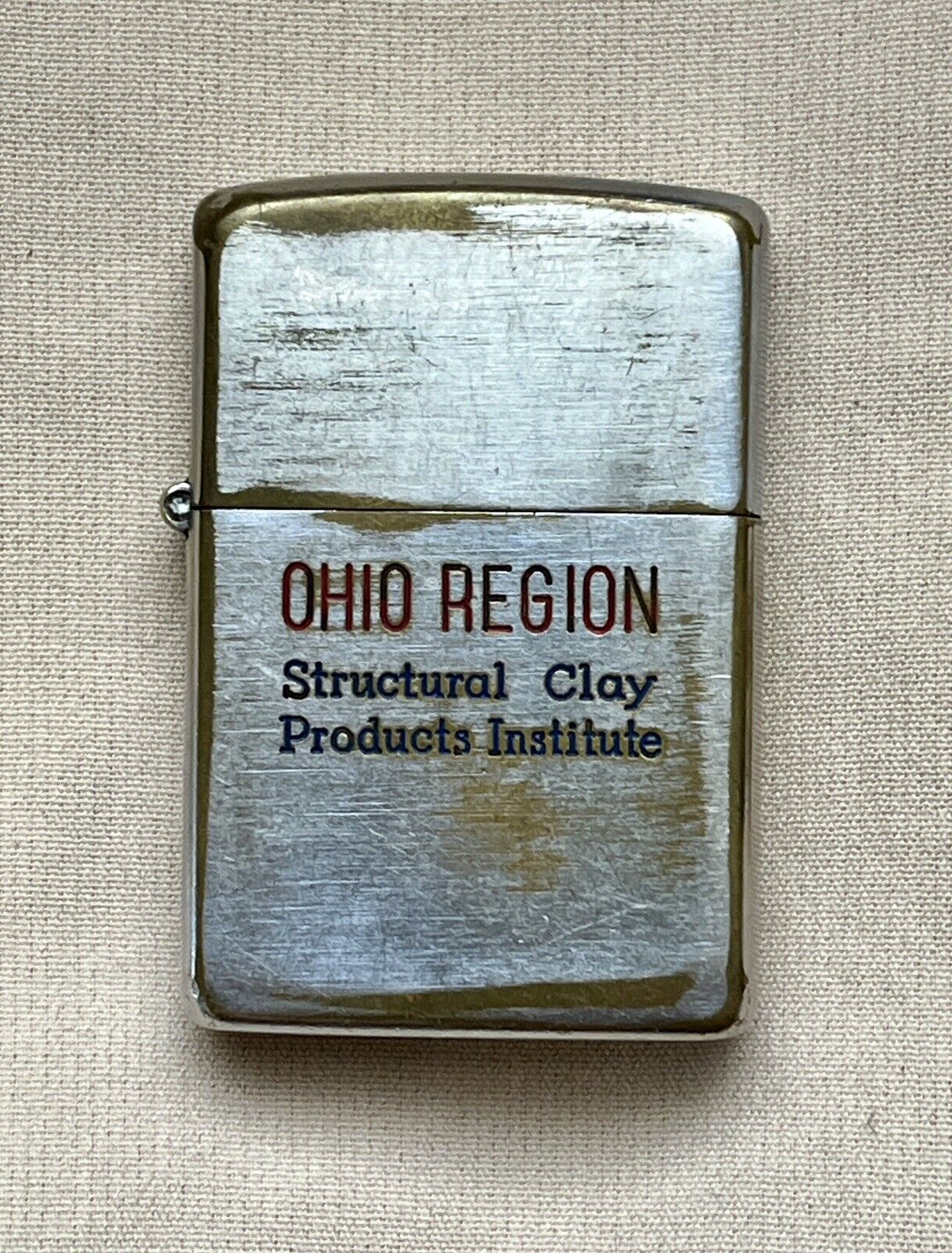 1940's ZIPPO 2032695 Barrel Hinge Zippo Lighter / Ohio Region Clay Personalized
