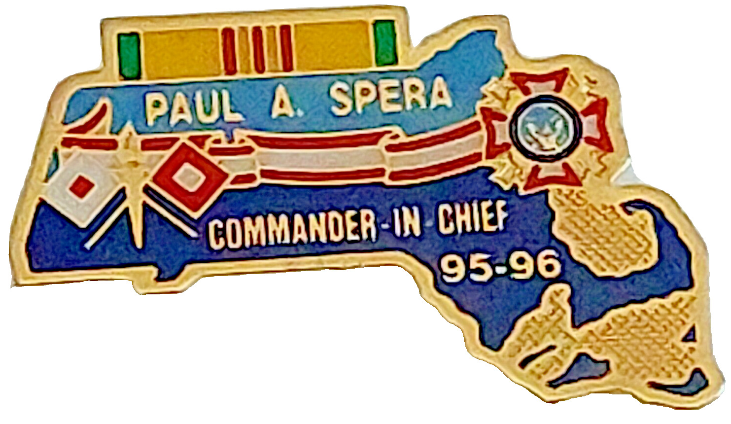 VFW 1995-1996 Paul A. Spera Commander-in-Chief Massachusetts Lapel Pin