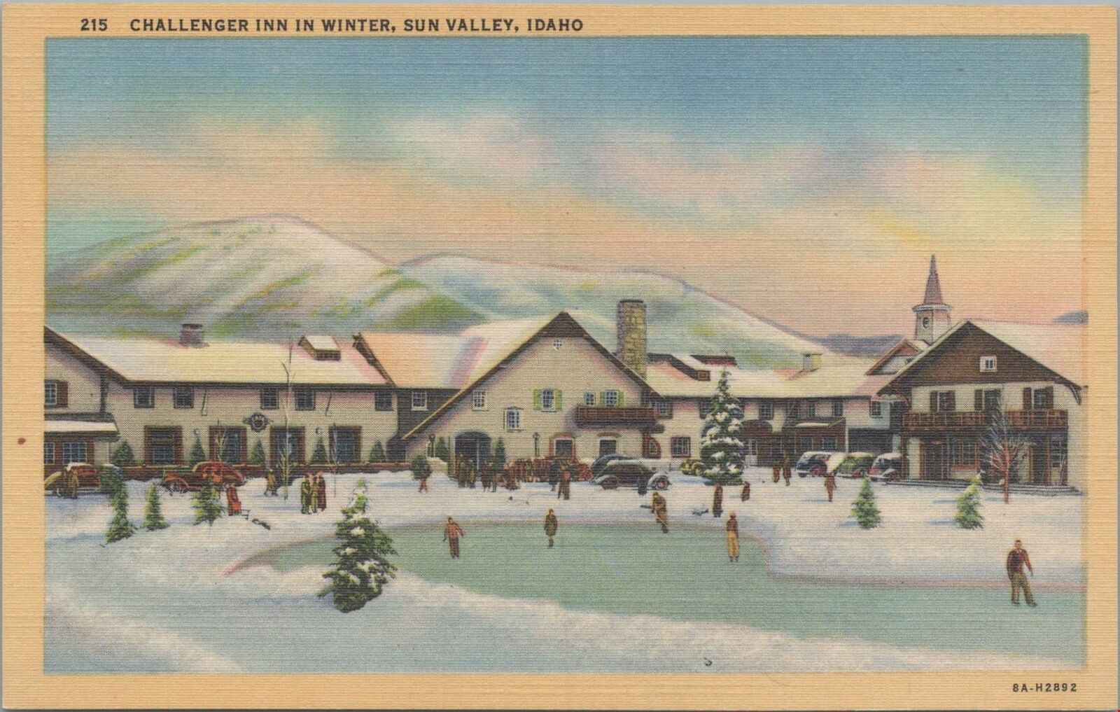 Postcard Challenger Inn in Winter Sun Valley Idaho ID 