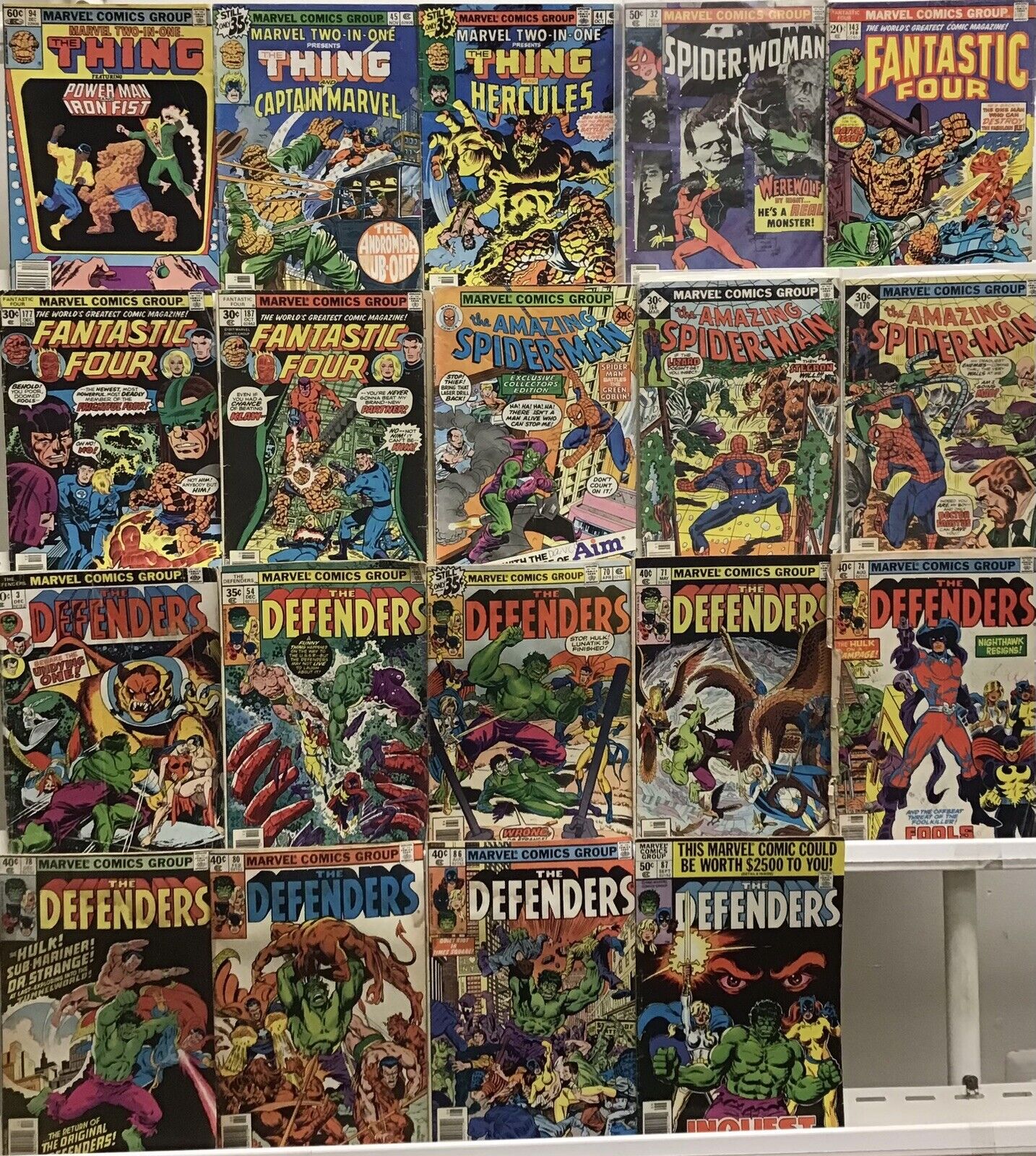 Low grade Vintage Marvel - Comic Book Lot Of 19
