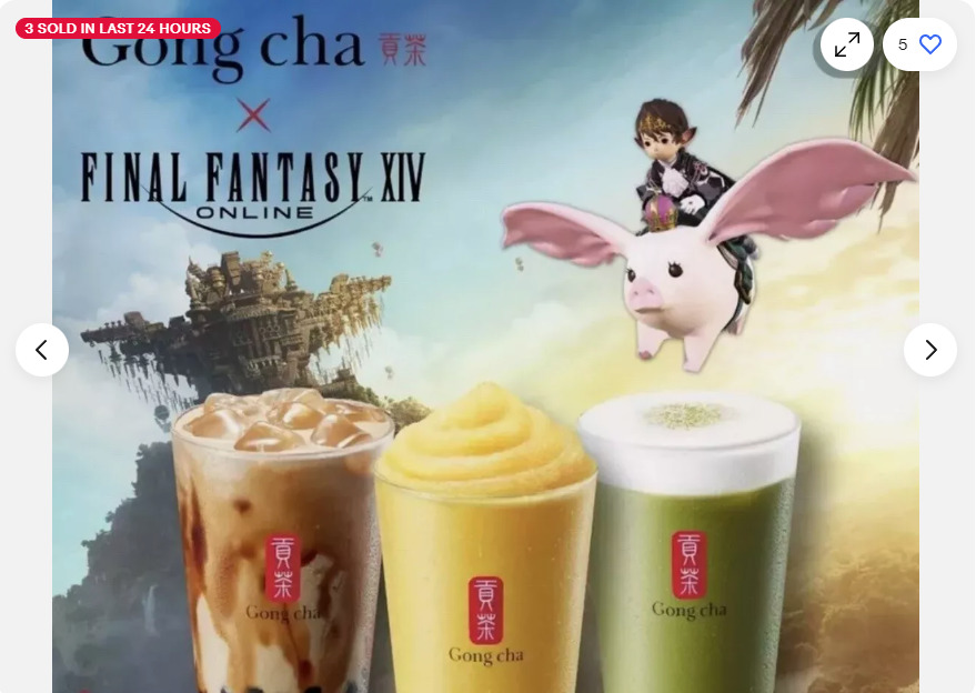 Final Fantasy x Gong Cha Porxie King Mount - RARE - LIMITED King Porxie Mount