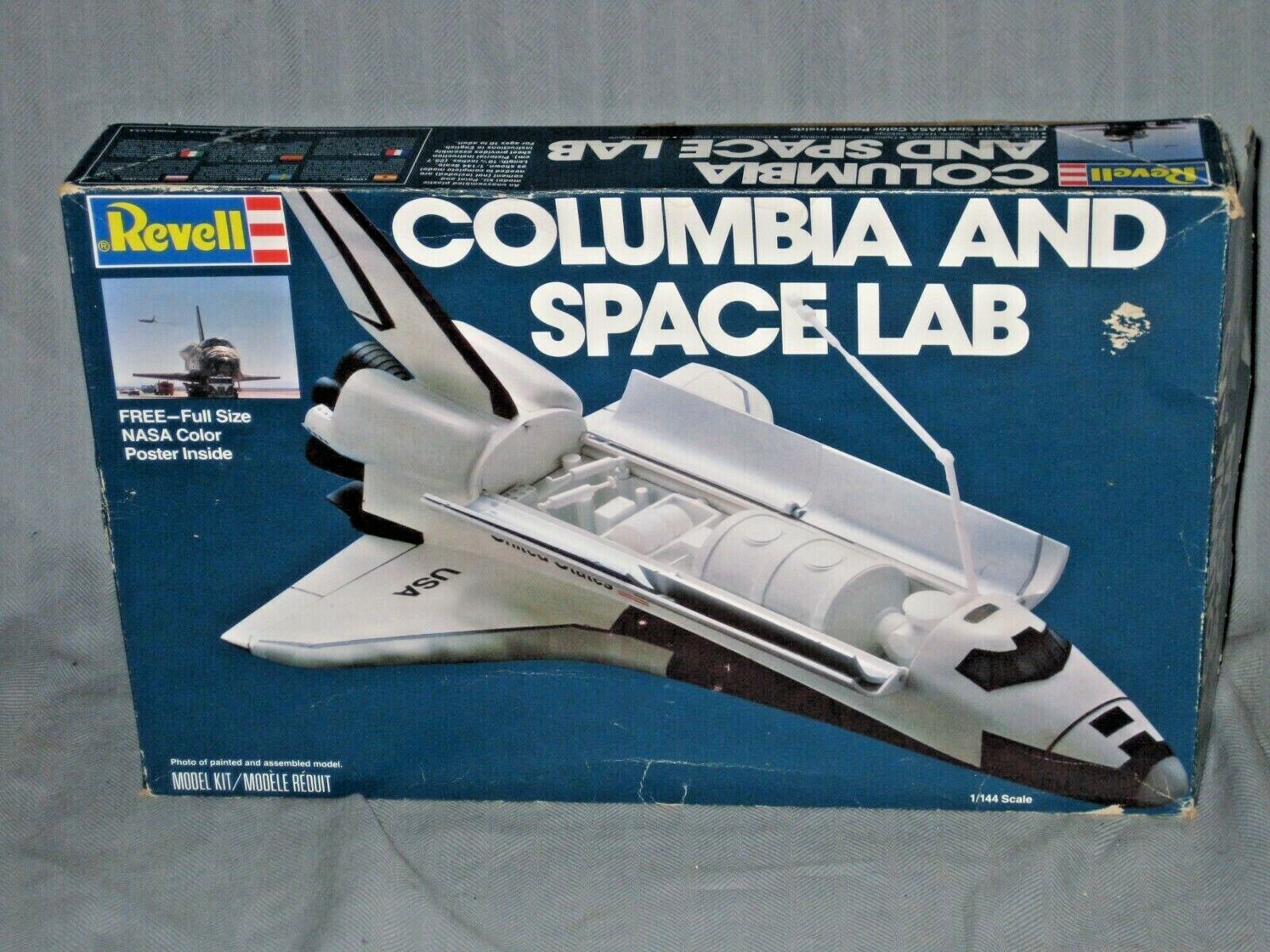 Vintage Revell NASA Space Shuttle Columbia Model Kit & Collectible Poster in Box