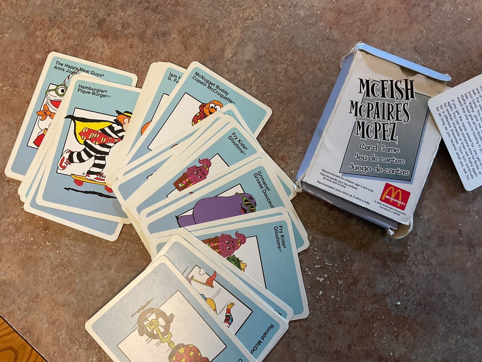 Vintage McDonalds McFish Cards Used