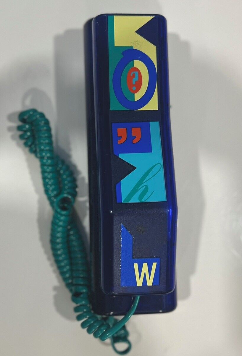 Vintage 1980s (1989) Swatch Twin Phone Memphis styles “Deluxe” w/cords