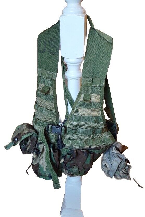 US Mole II Hand Grenade Pouch & Tactical Vest Cameo With Multiple Pouches 