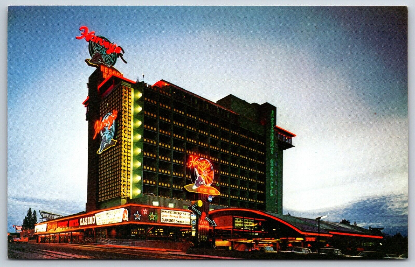 Postcard Harvey\'s Resort Hotel, South Lake Tahoe Nevada Unposted
