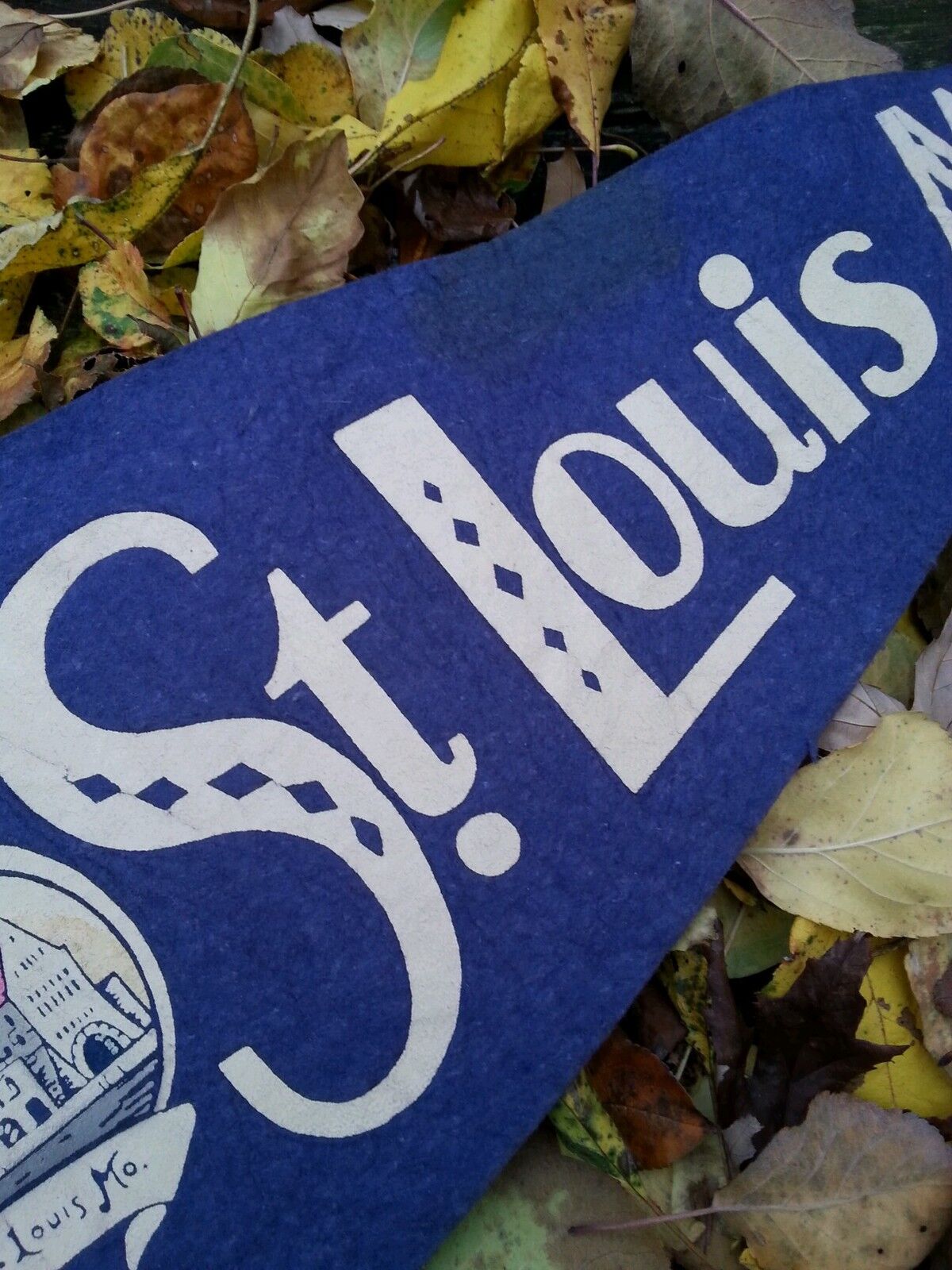 Vintage Union Station St. Louis pennant circa 1940's / 29 inches