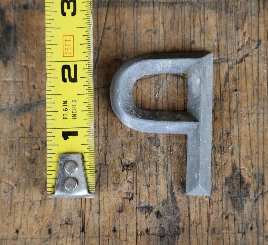 Vintage Metal Letter P sign initial name home address mailbox Marquis craft old