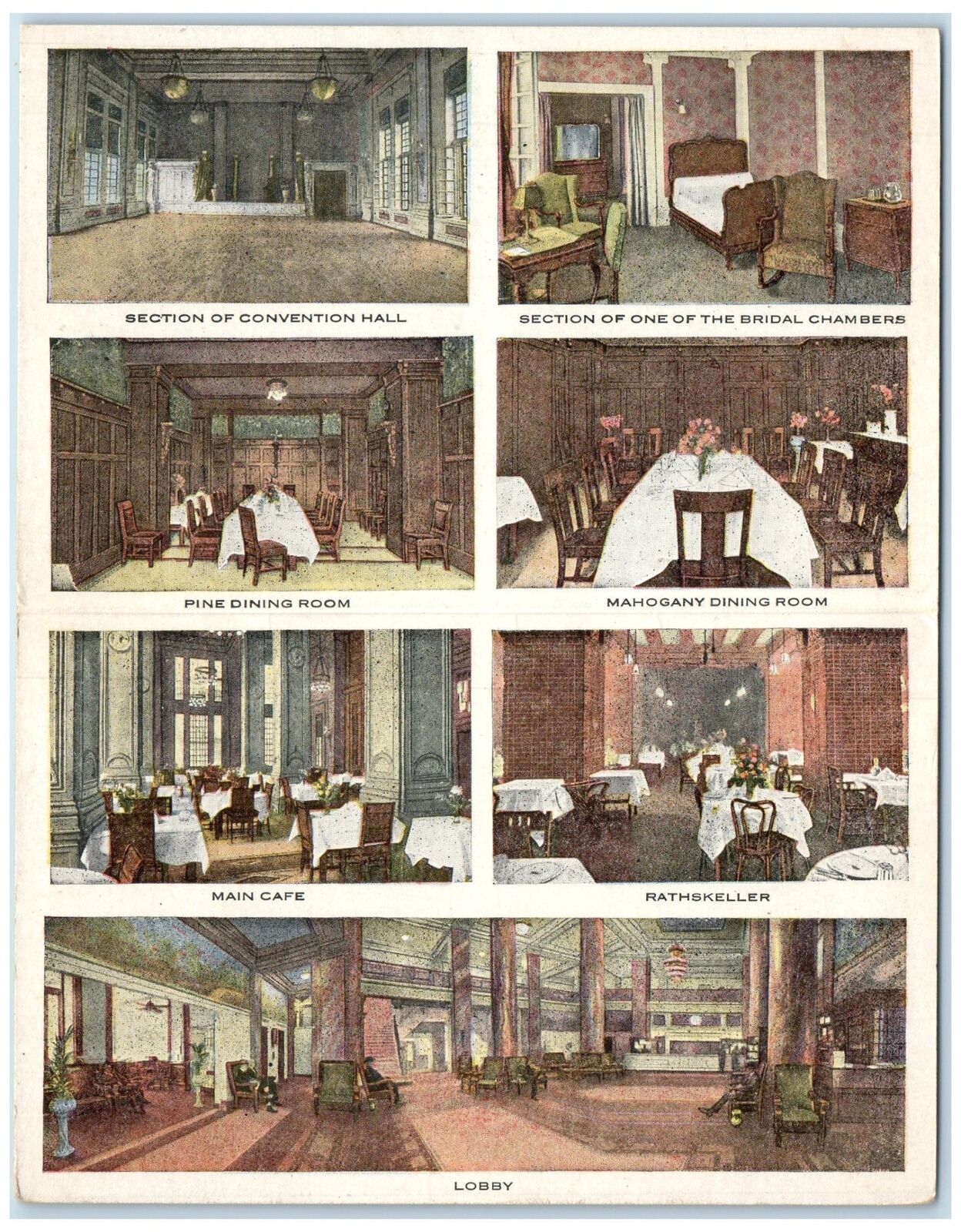 c1940's Hotel Ansley Rooms Interior Scene Atlanta Georgia GA Unposted  Postcard