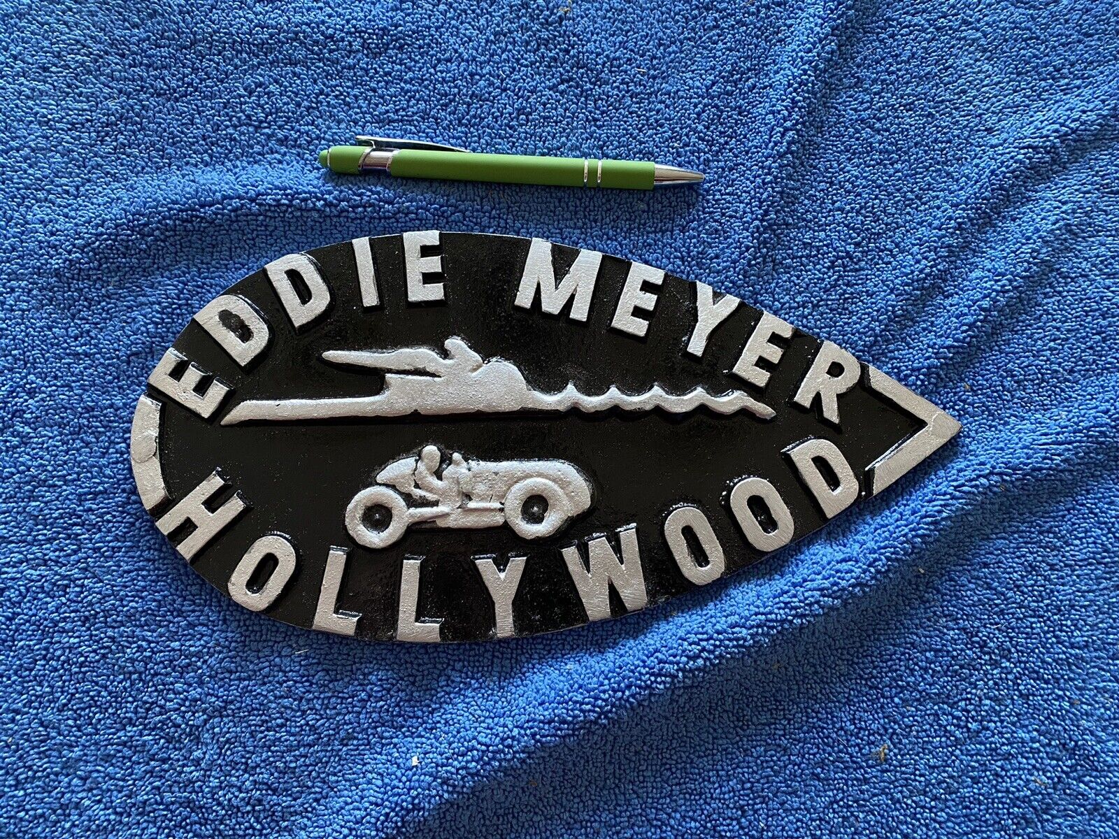 Eddie Meyer Hollywood Logo Plaque Ford Flathead Hot Rat Rod SCTA TROG HAMB 1934