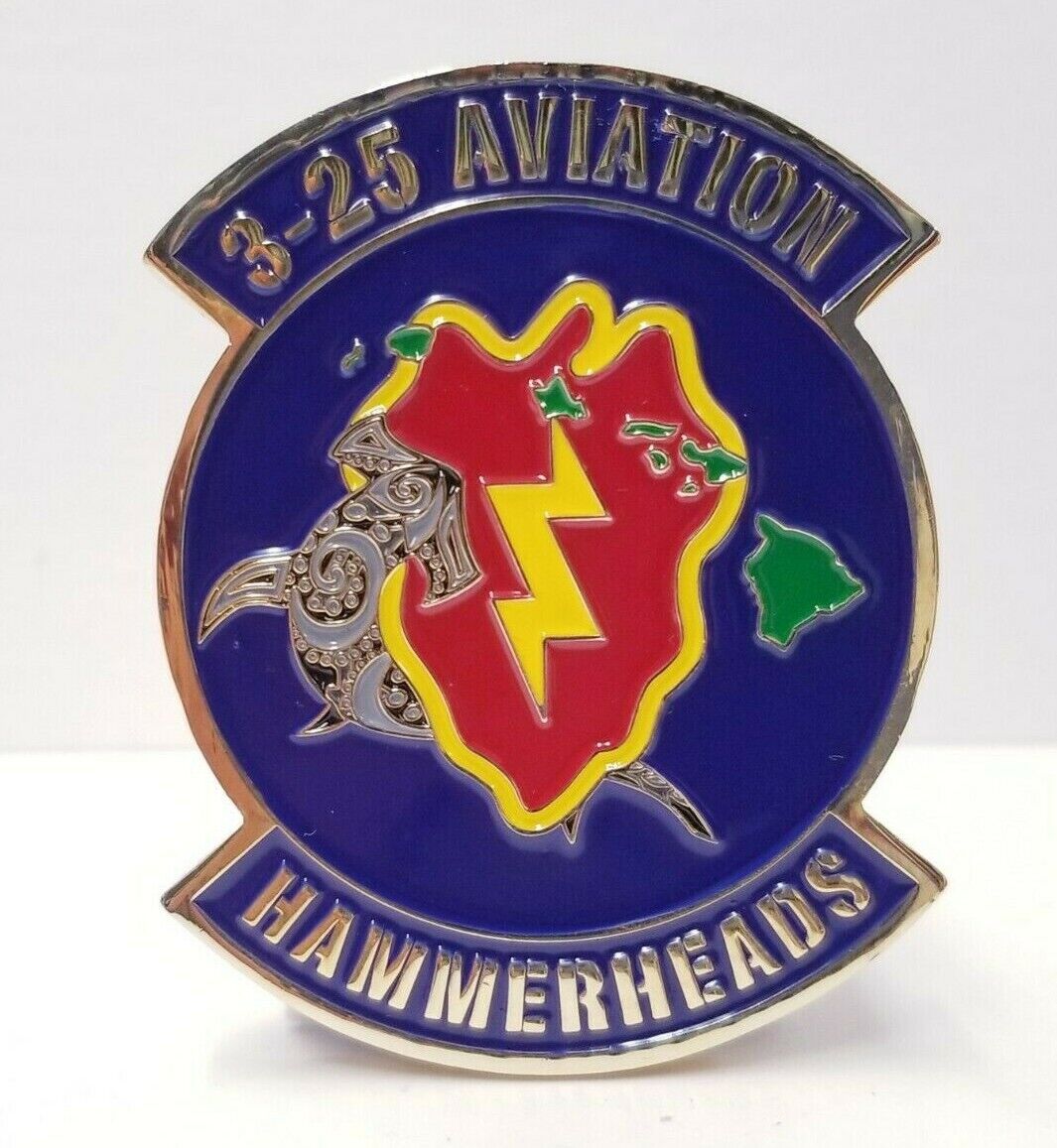 3rd Battalion 25th Aviation Hammerheads Challenge Coin Presented for Excellence 