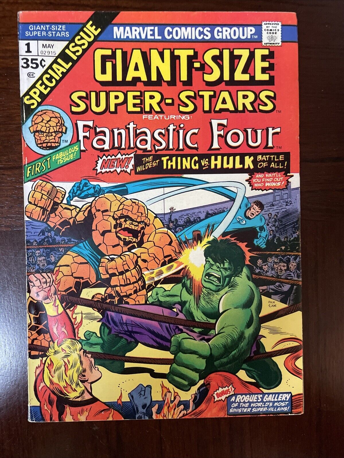 GIANT-SIZE SUPER-STARS #1 Hulk vs Thing Fantastic Four Marvel Comics 1974