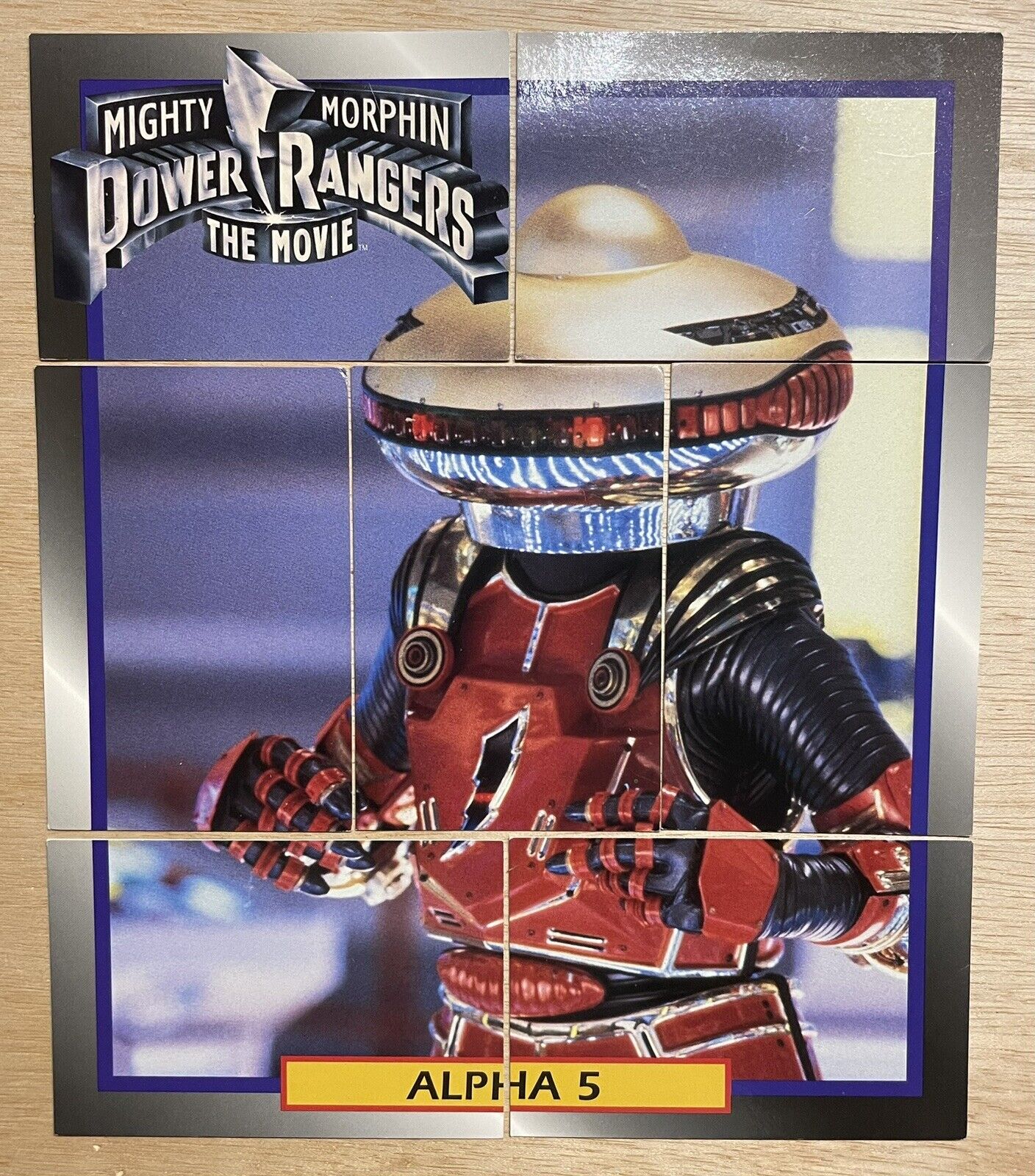 Mighty Morphin Power Rangers 1995 Saban Movie Puzzle Cards - Alpha 5 - 7 Cards