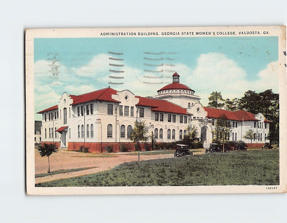 Postcard Administration Building Georgia State Womens College Valdosta GA USA