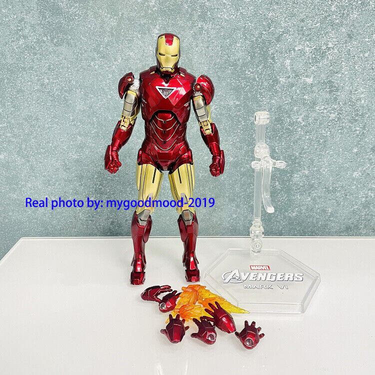 ZD Toys Iron Man 2 MK6 Mark VI Action Figure Toy 7'' New  Marvel MCU Collection 