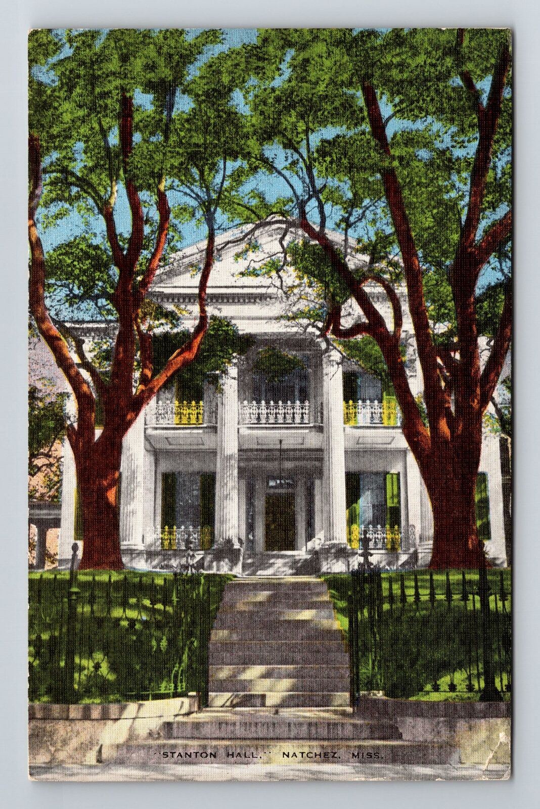 Natchez MS-Mississippi, Stanton Hall Vintage Souvenir Postcard