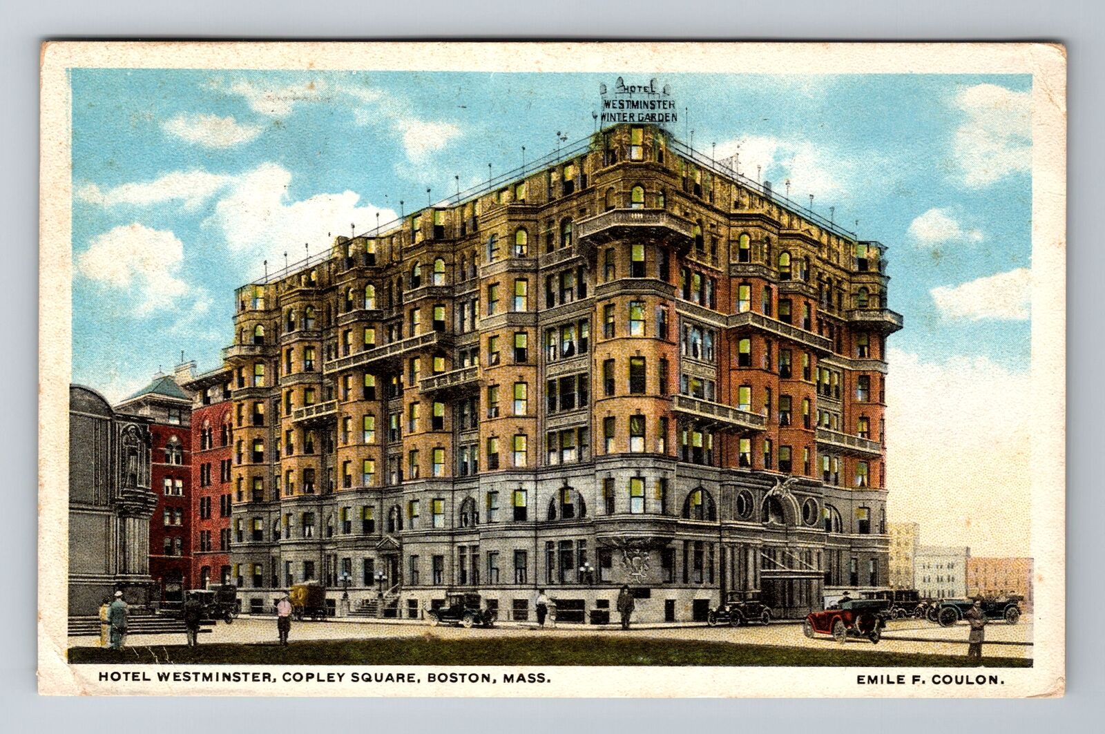 Boston, MA-Massachusetts, Hotel Westminster c1922 Antique, Vintage Postcard