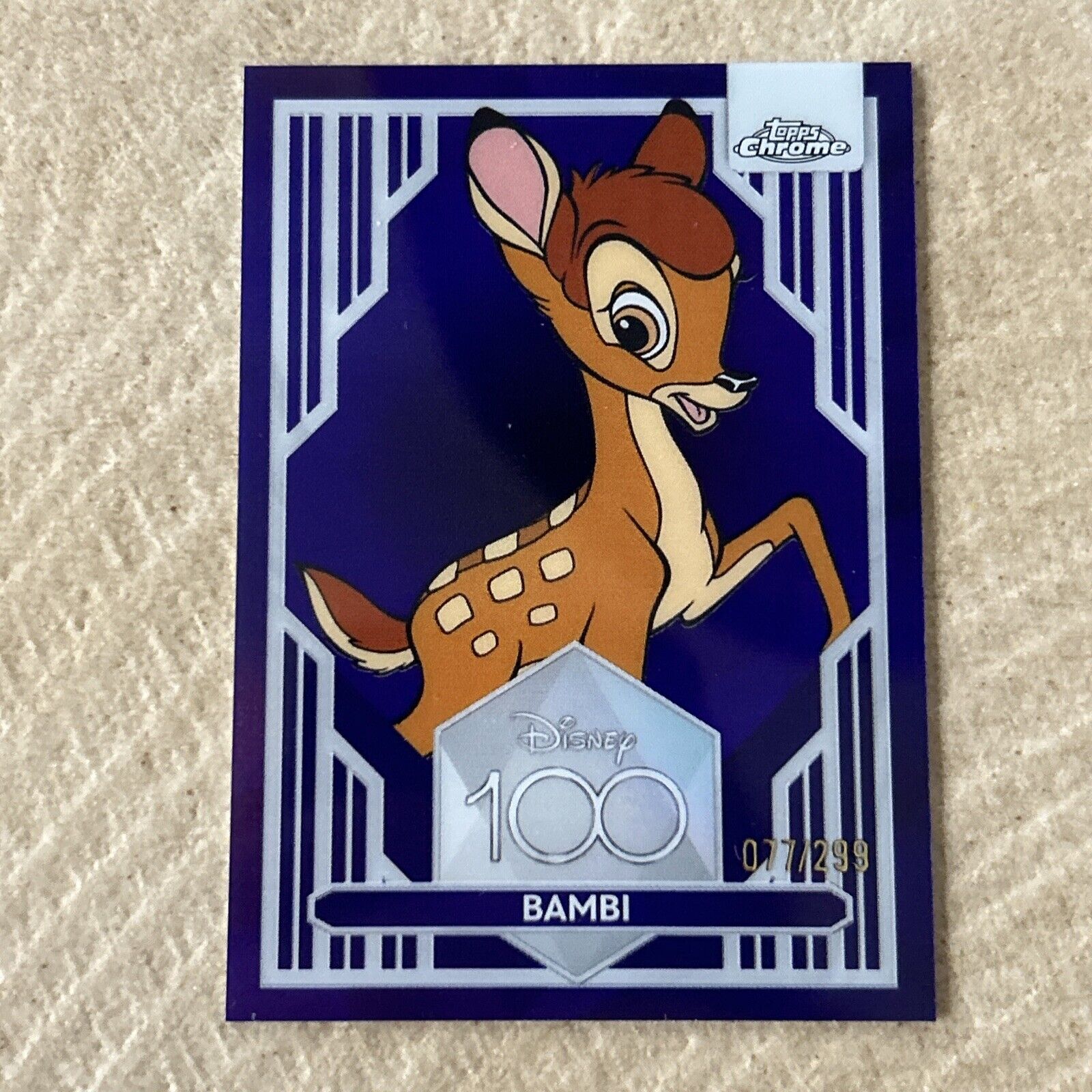 2023 Topps Chrome Disney 100 Bambi #94 Purple Refractor /299