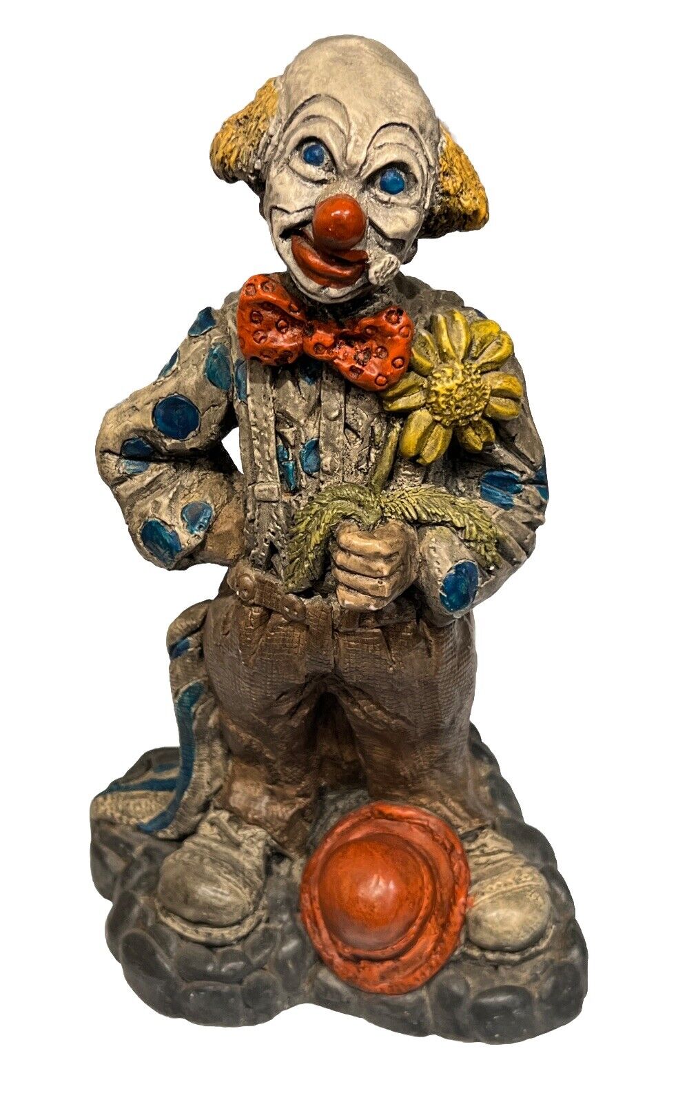 1970 Antique porcelain cigar smoking Hobo Bum Clown Vintage Doll Collectible