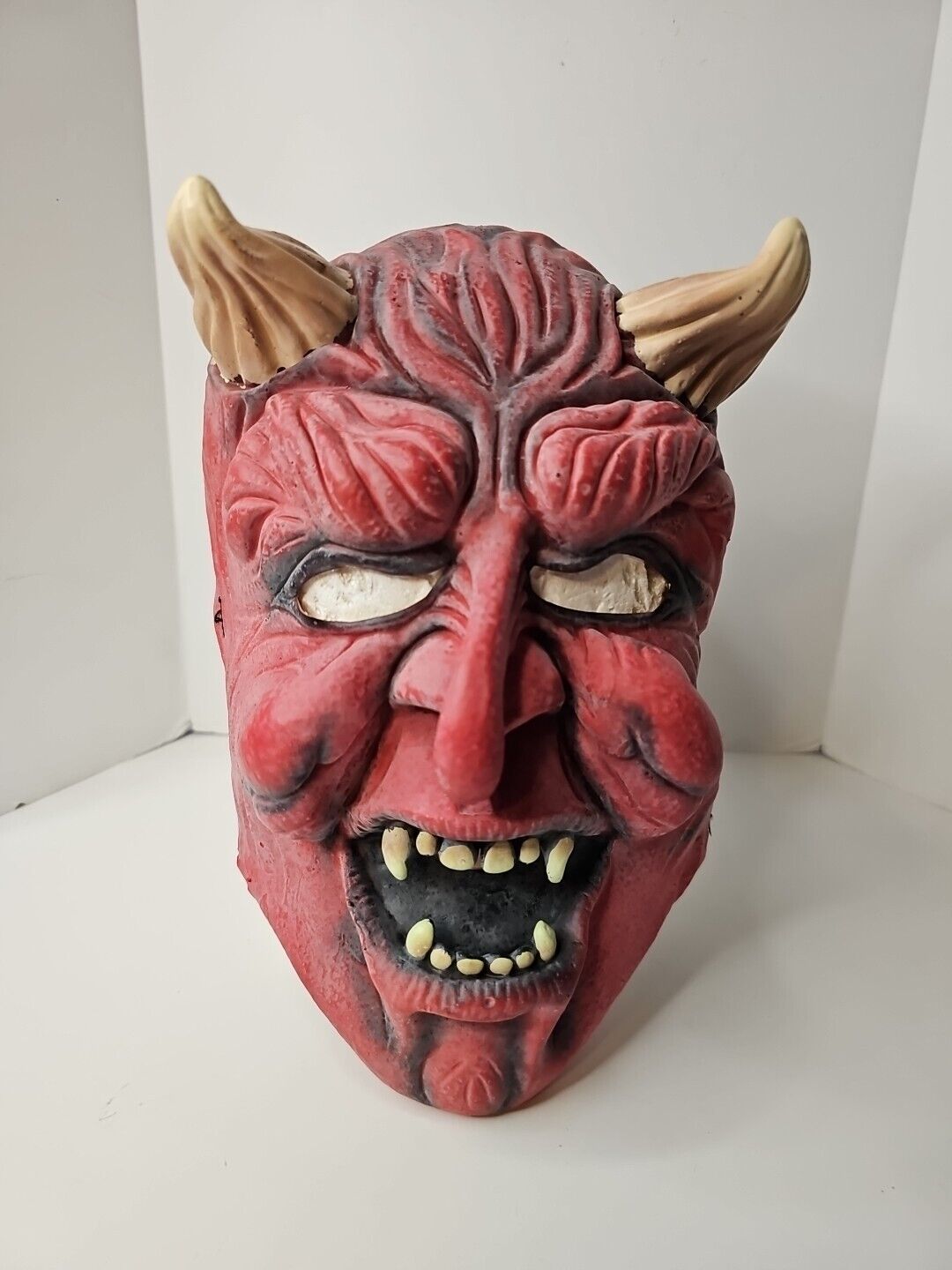 Vintage Halloween Devil Latex Mask Rubber Elastic Strap 