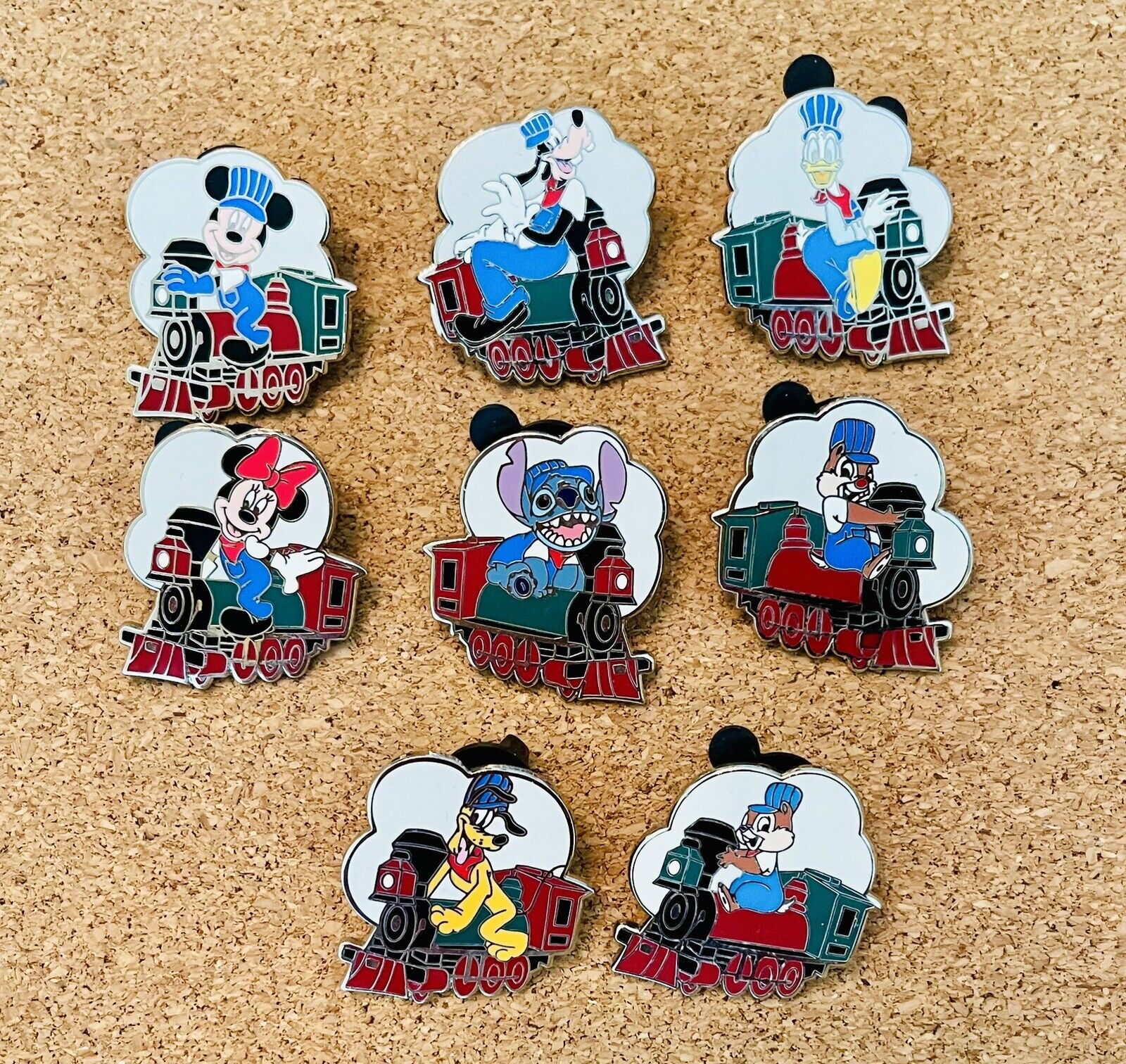 Disney Character Train Mystery Authentic Stitch Mickey Donald Pluto Goofy Pin