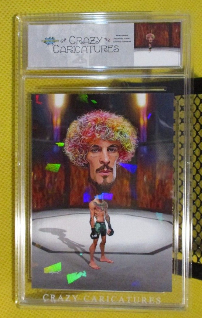 SEAN O'MALLEY UFC 2024 CRAZY CARICATURES PRISM SLABBED CARD 26/99 T.BRYER CARD
