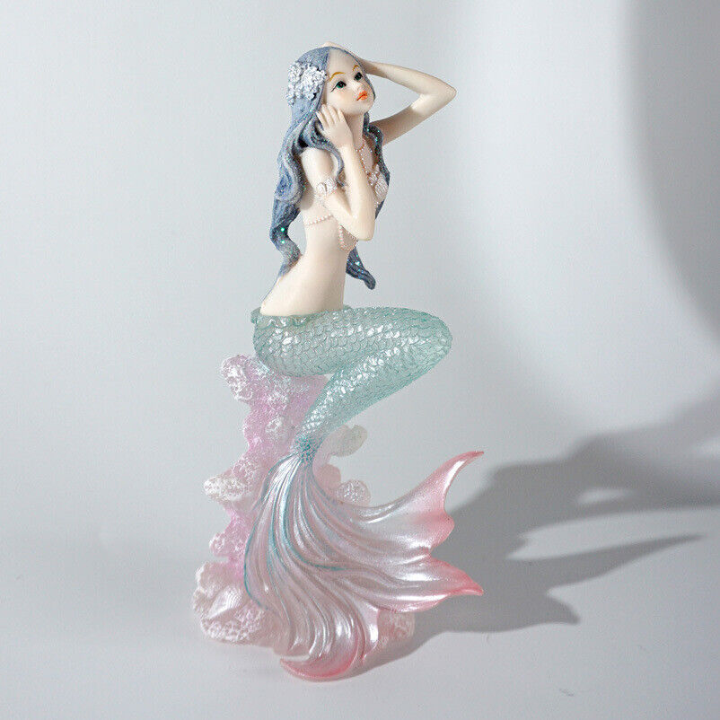 Mermaid Tail Figurines Nautical Beach Home Decor Mediterranean Style Statue Gift