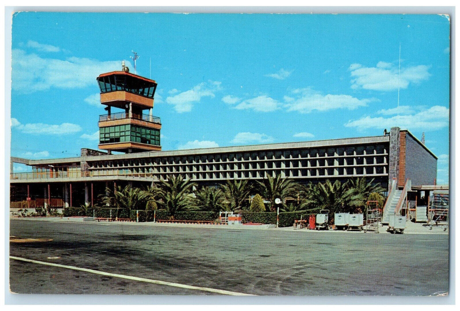 c1950's Central Airport Landing Strip Guadalajara Jalisco Mexico Postcard