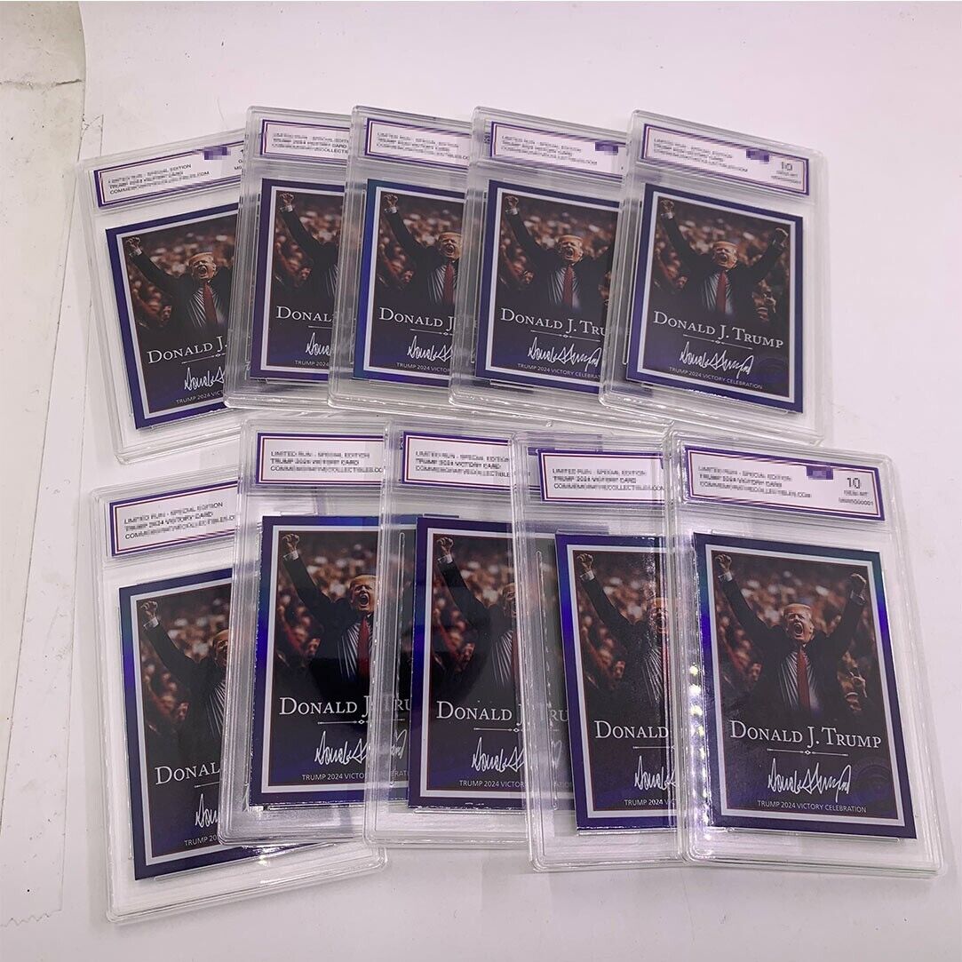 10pcs DONALD TRUMP 2024 Victiry Celebration Paper Trading Cards Collectible