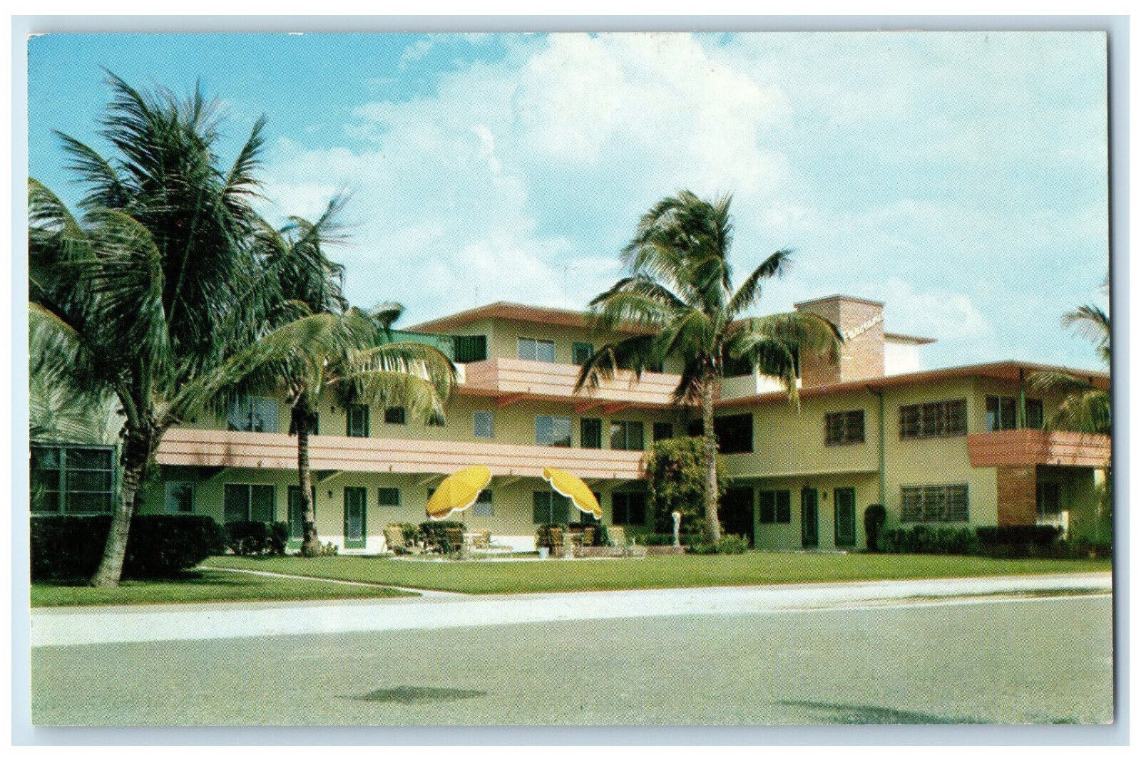 c1950s Front View of Panoramic Apartments Fort Lauderdale Florida FL Postcard