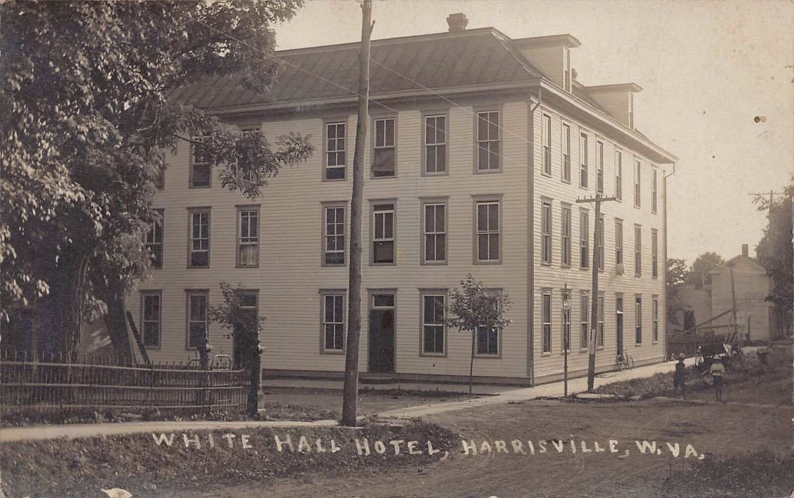 ZC1/ Harrisville West Virginia RPPC Postcard c1910 White Hall Hotel 171