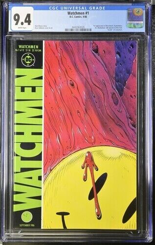 Watchmen #1 1986 DC Comics CGC 9.4 1st app Rorschach White Pages 3020
