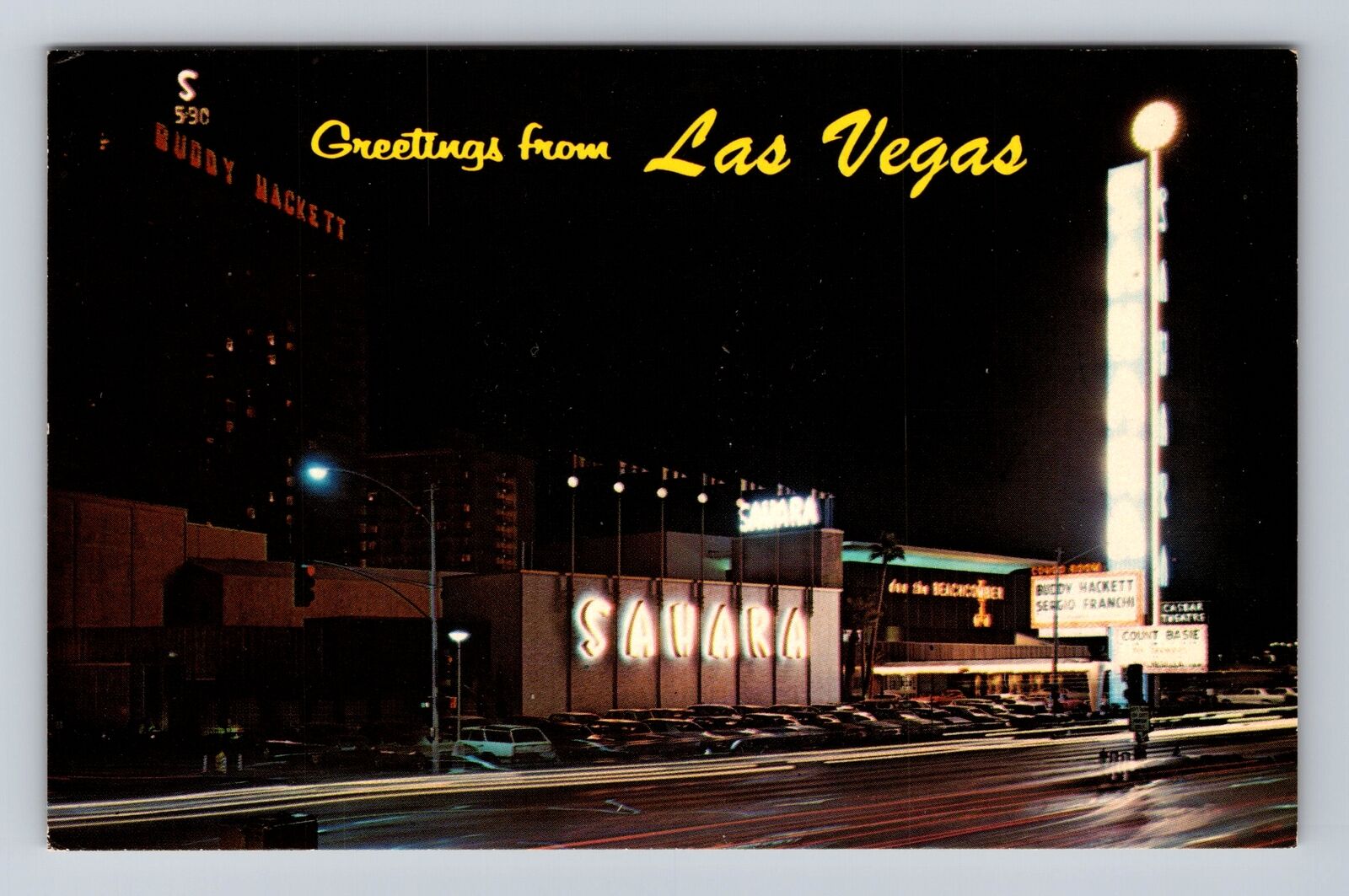 Las Vegas NV-Nevada, Hotel Sahara, Advertising, Antique Vintage Postcard
