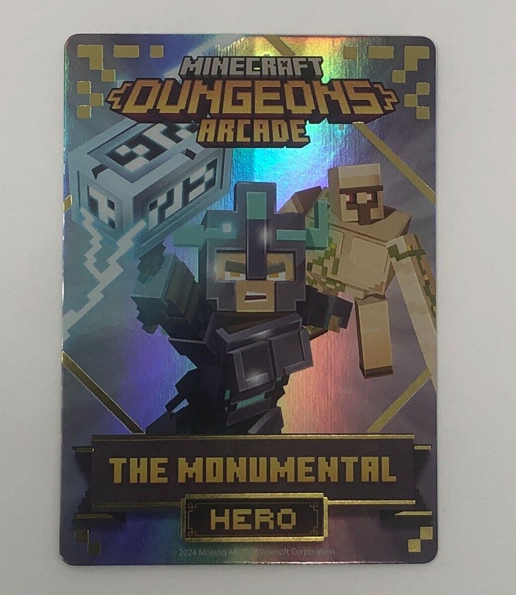 Minecraft Dungeons Arcade Series 3 (#117 Hero: The Monumental) FOIL Card