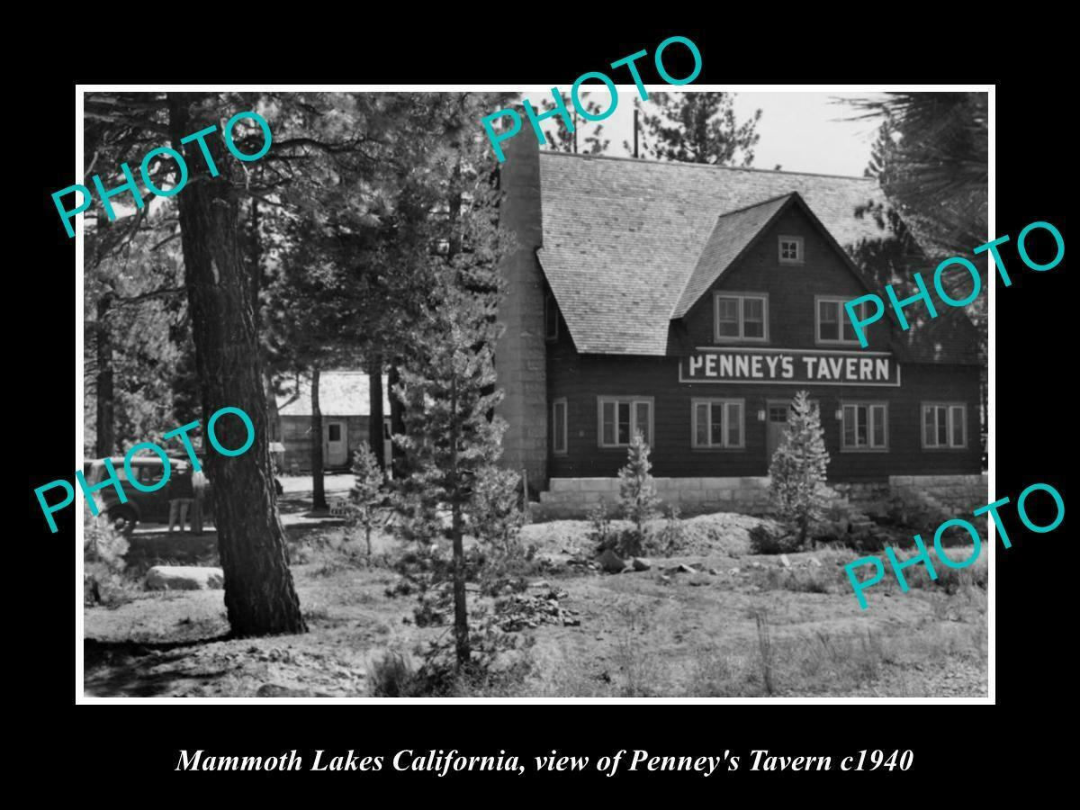 OLD 8x6 HISTORIC PHOTO OF MAMMOTH LAKES CALIFORNIA VIEW OF PENNEYS TAVERN 1940