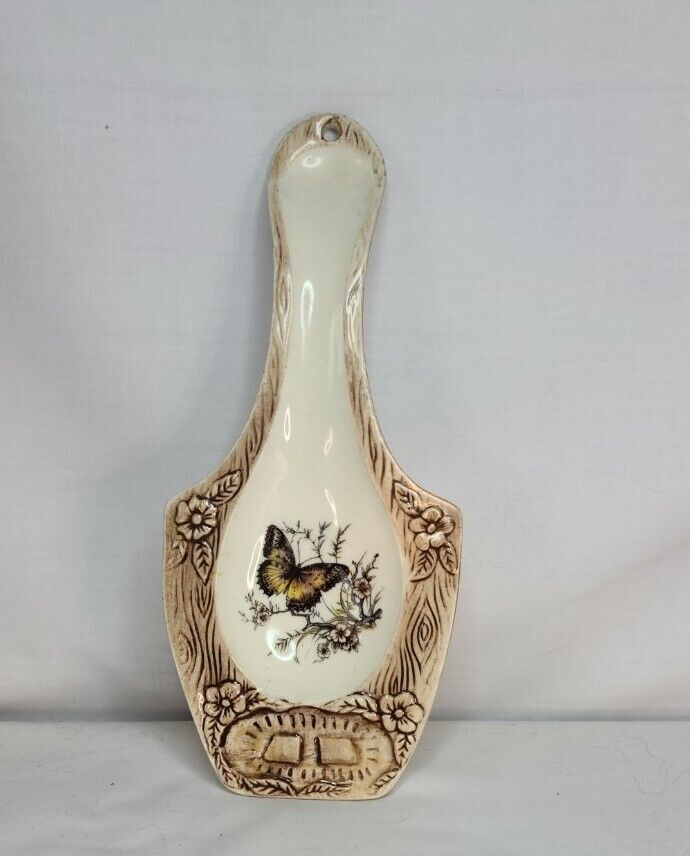 vintage Treasure Craft Butterfly Spoon Rest no lettering 