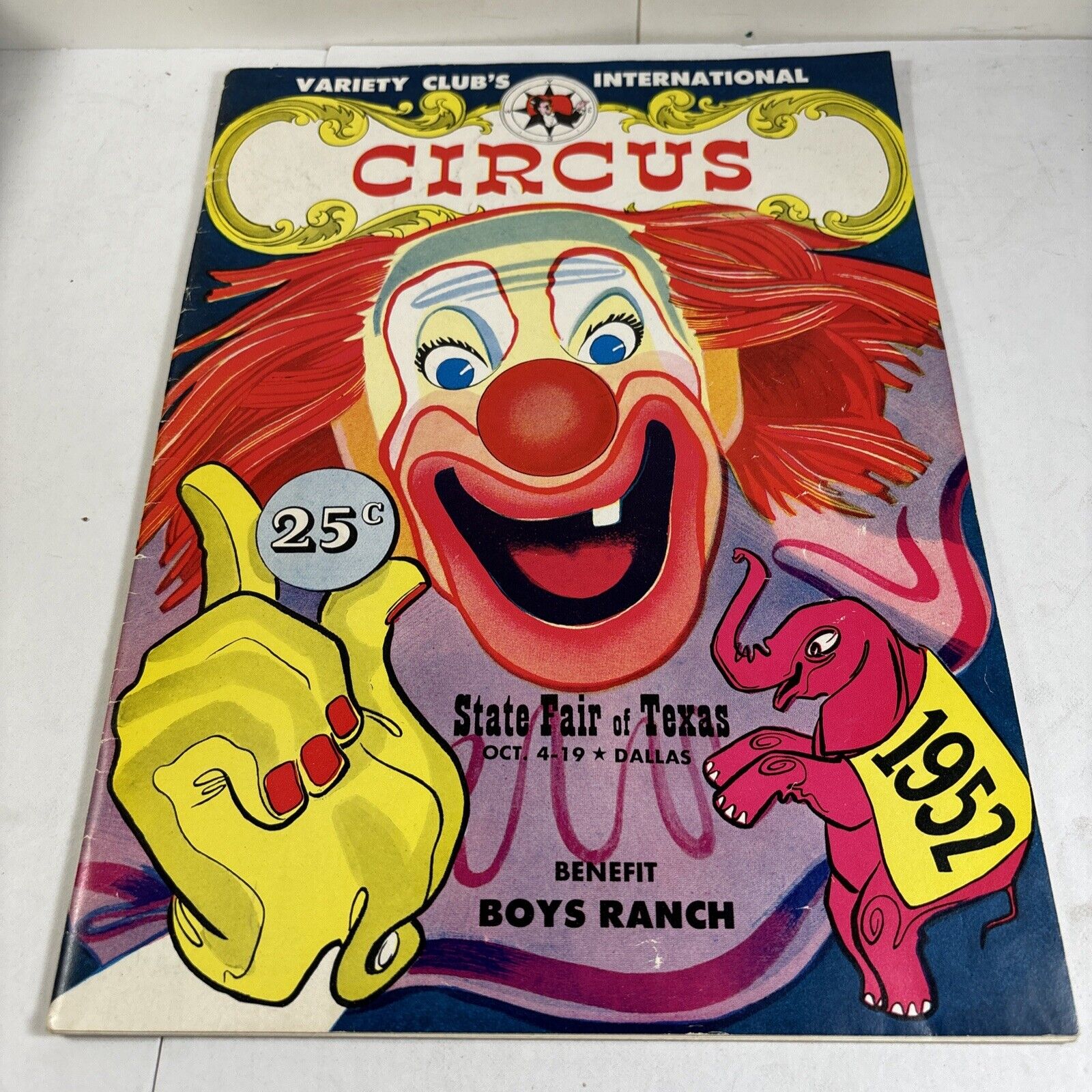 State Fair Texas Oct 4-19 1952 Circus Variety Club International Program