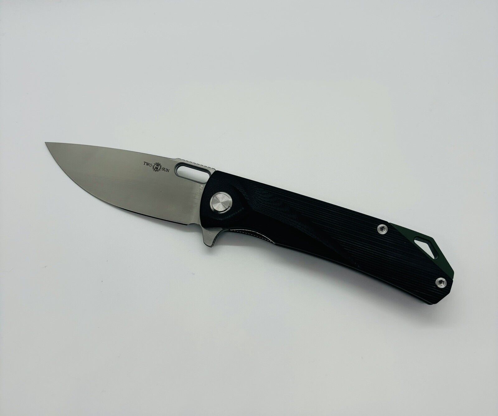 New Twosun Knives TS502 Black G10 Handle D2 Steel Blade Outdoors/Defense
