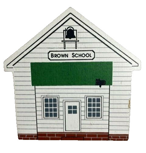 Cat\'s Meow Brown School Shelf Sitter Ohio Amish Series 1991 Faline \'92 Black Cat