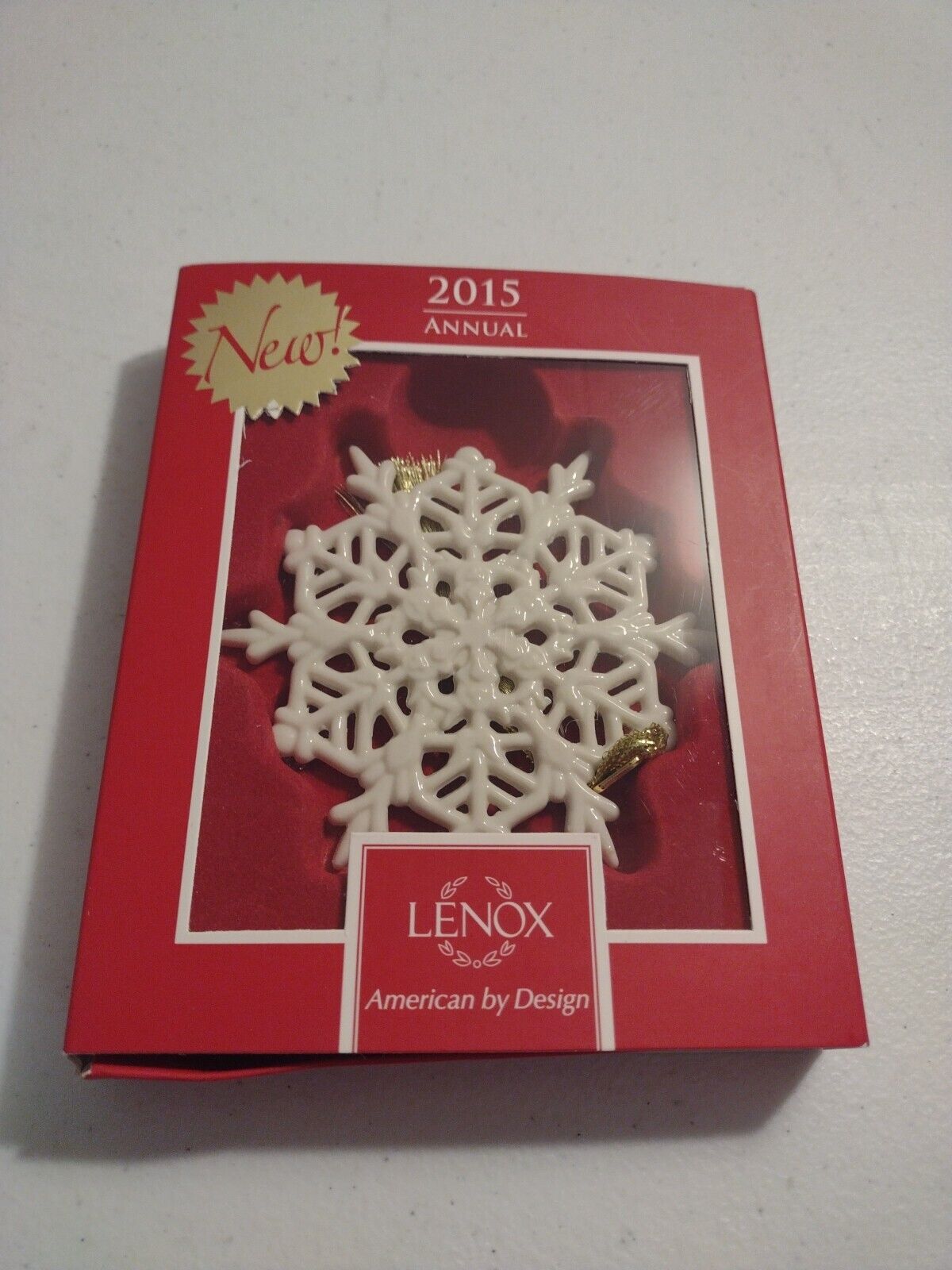 Lenox 2015 Snow Fantasies Annual Christmas Tree Snowflake Ornament 