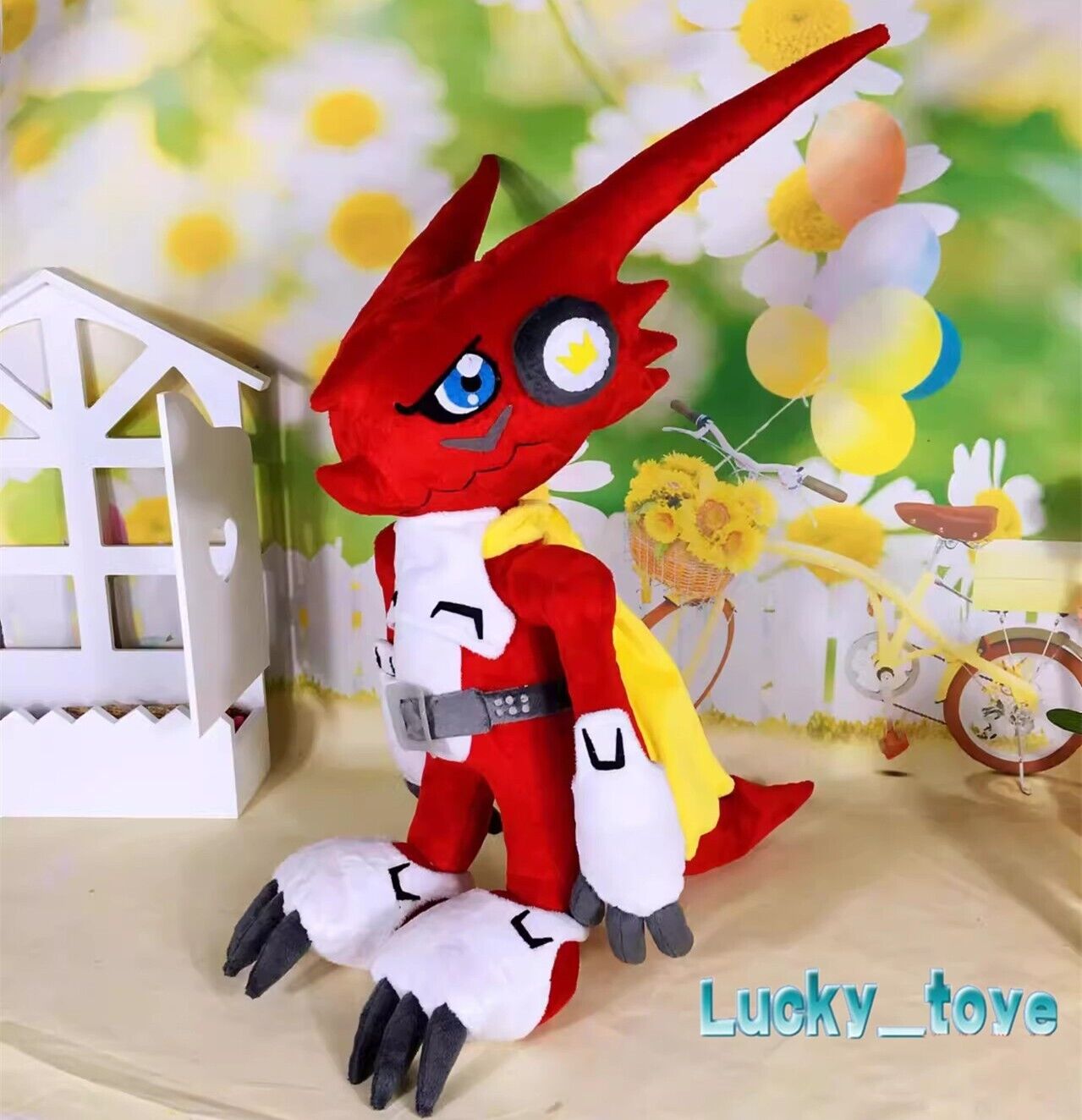 45cm Digimon Digital Monster Shoutmon Plush Doll Stuffed Toy Plushie Pillow Gift