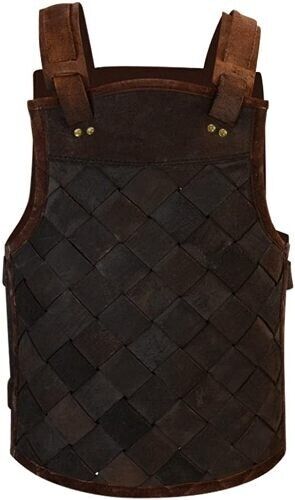Viking Leather Armor - Adjustable Body Armour for Men and Women Black