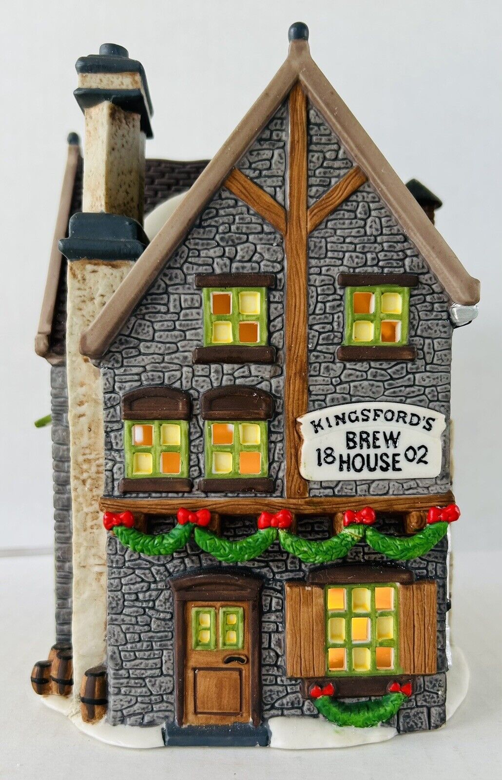 Vintage Dept 56 Kingsford’s Brew House Dickens Christmas Village Lighted House
