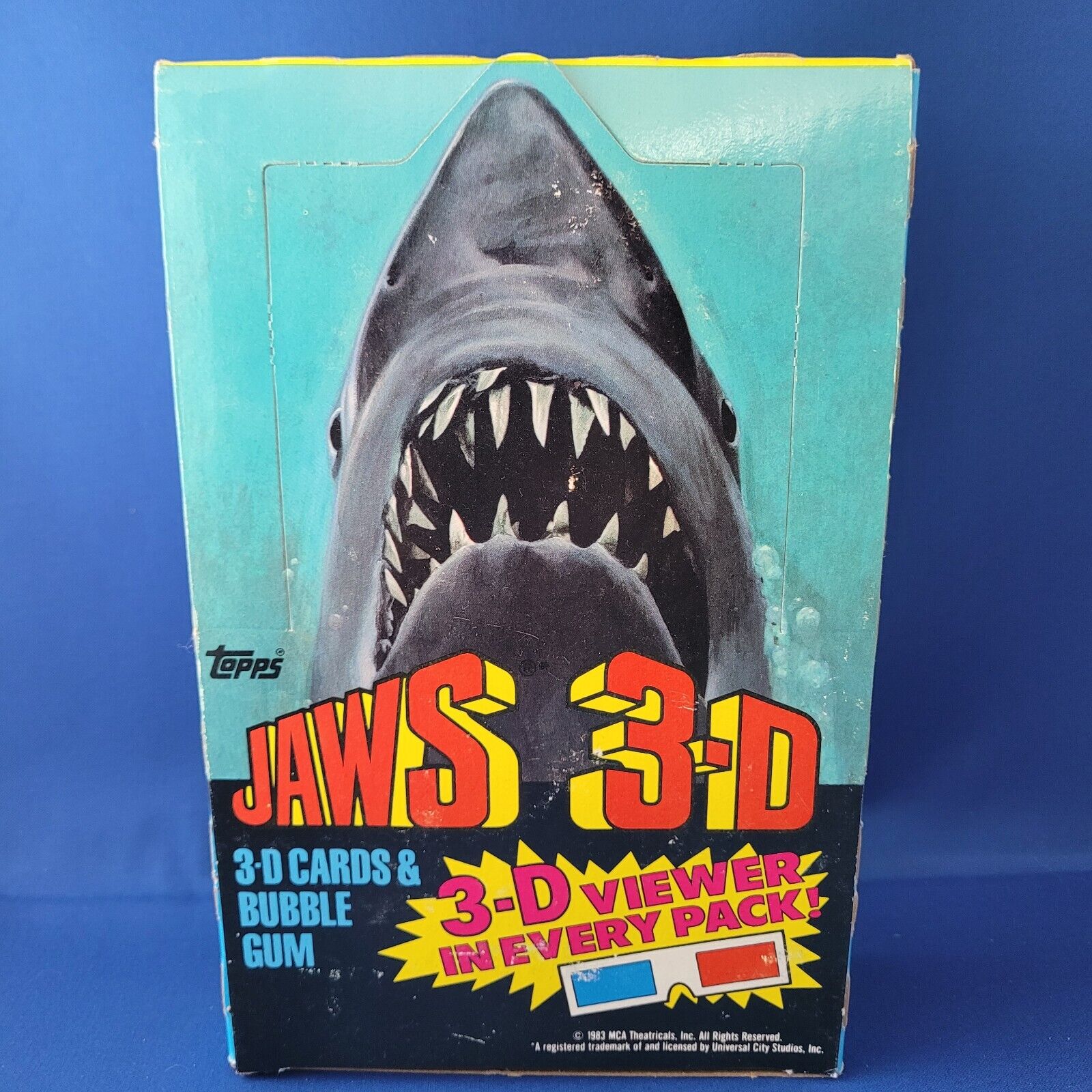 1983 Topps Jaws 3D Unopened Box 36 packs of 3-D cards & glasses NEW