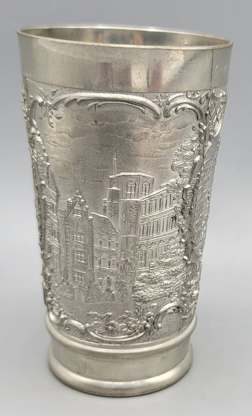 Vintage EDM Von Konig Muster Schutz Heidelberg Pewter Wine Cup Glass Mug