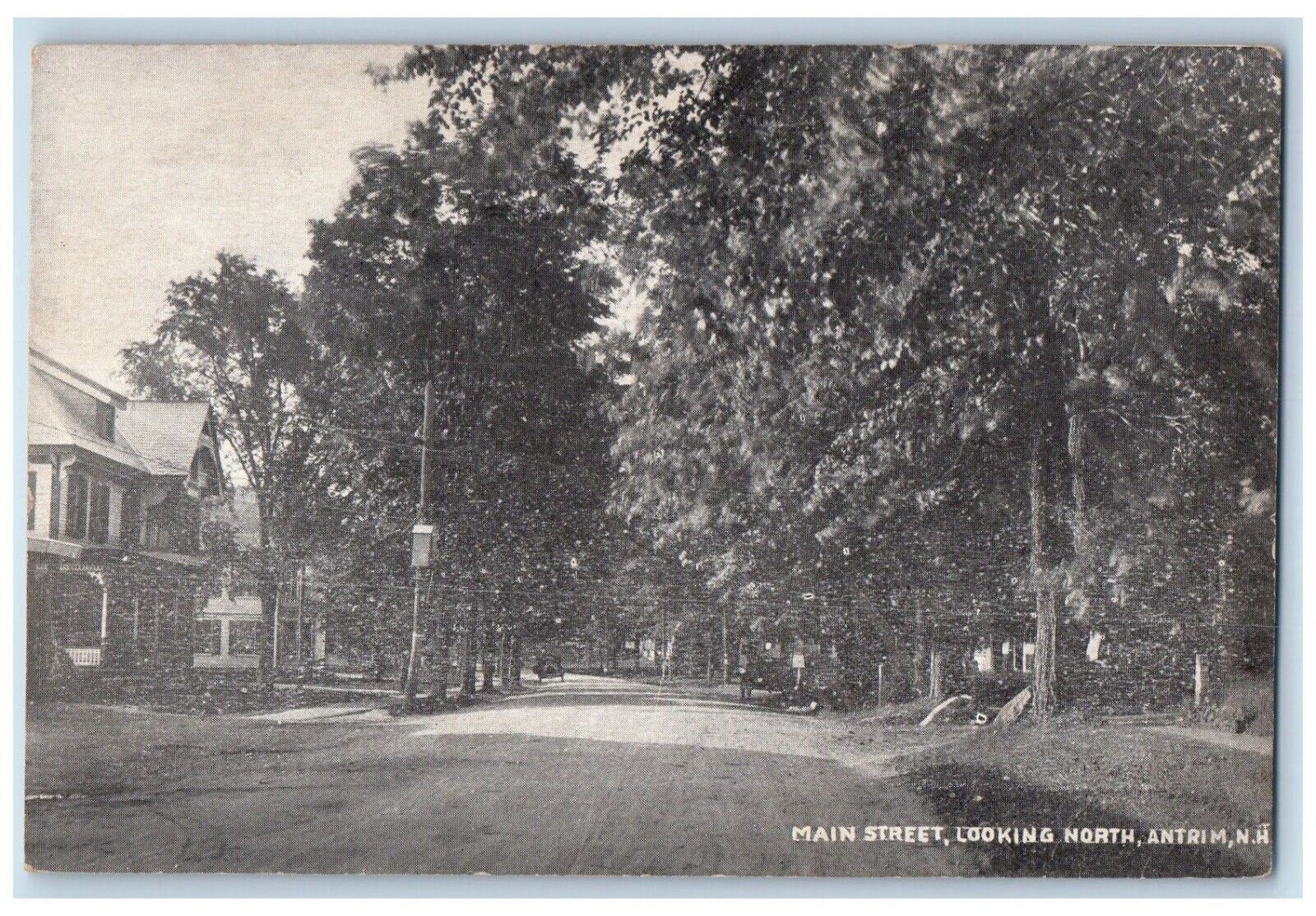 c1940\'s Scene at Main Street Looking North Antrim New Hampshire NH Postcard