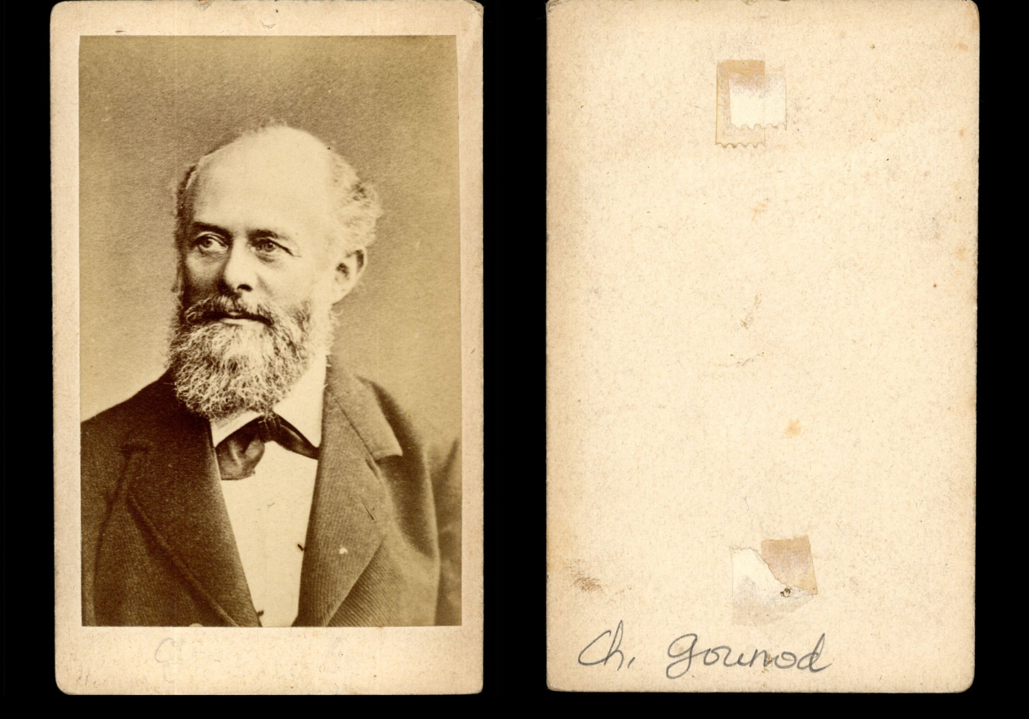 Charles Gounod Vintage Albumen Print CDV. 6.5x9.5 Albuminated Print  